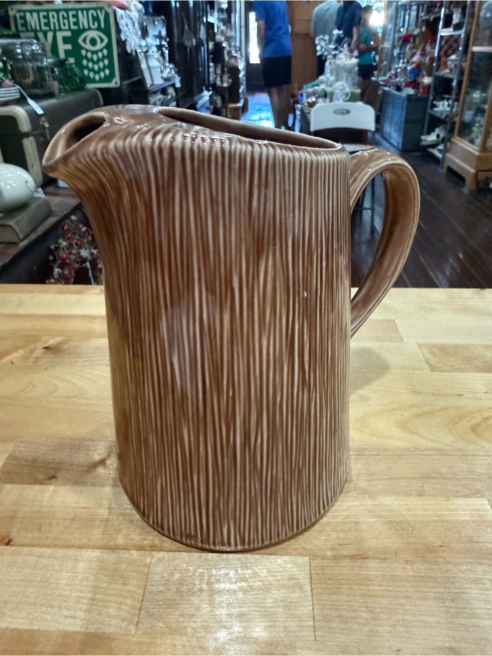 McCoy Faux Wood Pitcher Ceramic